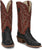 Tony Lama Mens Rylen 13in Black/Red Full Quill Ostrich Cowboy Boots