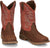 Tony Lama Mens Roustabout 11in WP ST Chestnut Leather Work Boots