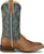 Tony Lama Womens Madison 11in Western Tan/Blue Goat Leather Cowboy Boots