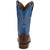 Tony Lama Mens Damilano 13in Western Brown/Blue Full Quill Ostrich Cowboy Boots