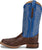 Tony Lama Mens Damilano 13in Western Brown/Blue Full Quill Ostrich Cowboy Boots