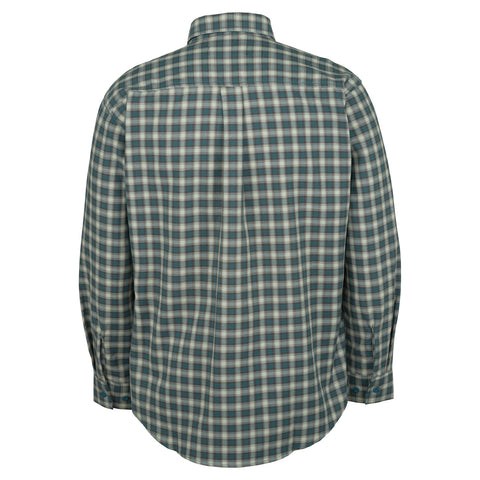 Wolverine Mens Blue Cotton Blend L/S FR Plaid Twill Shirt