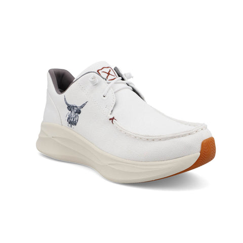 Twisted X Womens Feather X Casual Longhorn White/Black Fabric Sneakers Shoes