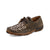 Twisted X Womens Driving Moc Distressed/Leopard Leather Boat Shoes