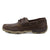Twisted X Womens Driving Moc Flower Brown Leather Boat Shoes