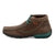 Twisted X Womens Driving Moc Laced Brown/Turquoise Leather Chukka Boots