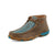 Twisted X Womens Driving Moc Tooled Bomber/Turquoise Leather Chukka Boots