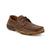 Twisted X Womens Driving Moc Brown/Cream Leather Boat Shoes