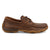 Twisted X Womens Driving Moc Brown/Cream Leather Boat Shoes