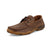 Twisted X Womens Driving Moc Brown/Cream Leather Boat Shoes