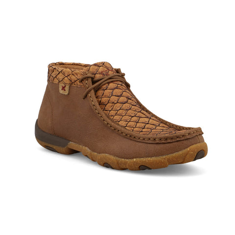 Twisted X Womens Driving Moc Tan/Toasted Coconut Fish Chukka Boots