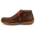 Twisted X Womens Chukka Driving Moc Quilted Dark Tan/Pink Leather Work Boots