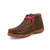 Twisted X Womens Chukka Driving Moc Quilted Dark Tan/Pink Leather Work Boots