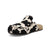 Twisted X Womens Easy-Wearing Black/White Cowhide Mules Shoes