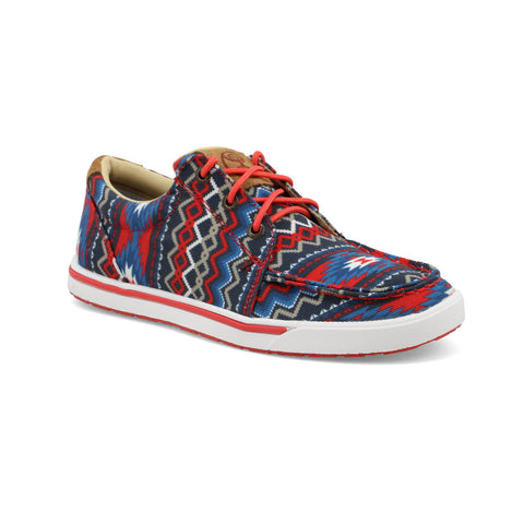 Twisted X Womens Hooey Loper Red Multi Fabric Aztec Sneakers Shoes