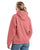 Berne Womens Heritage Zippered Pocket Pink Plume Cotton Blend Hoodie