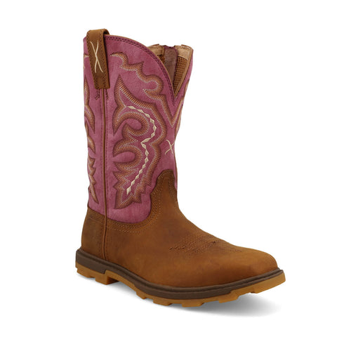 Twisted X Womens 10in UltraLite X Pecan/Mauve Leather Cowboy Boots