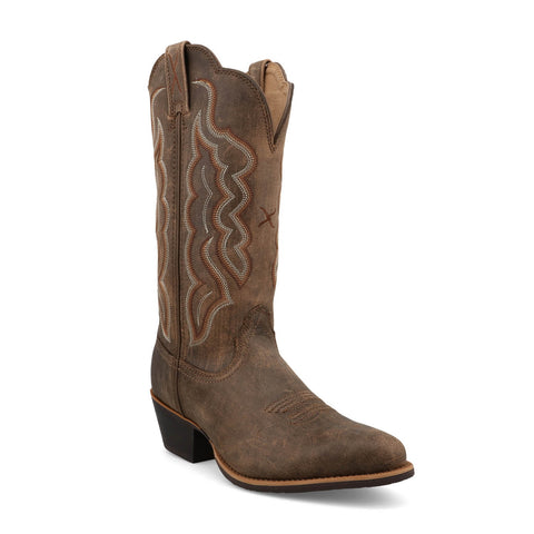 Twisted X Womens 12in Western Distressed Brown Leather Cowboy Boots