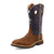 Twisted X Womens 11in Western WP AT Brown/Navy Leather Work Boots