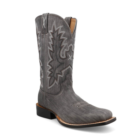 Twisted X Womens 11in Tech X Distressed Charcoal Leather Cowboy Boots