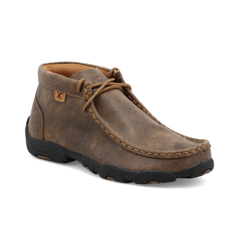 Twisted X Youth Unisex Driving Moc Bomber Leather Chukka Boots