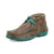Twisted X Youth Unisex Driving Moc Bomber/Turquoise Leather Chukka Boots