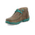 Twisted X Youth Unisex Driving Moc Bomber/Turquoise Leather Chukka Boots