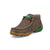 Twisted X Youth Unisex Driving Moc 4-H Taupe/Kelly Green Leather Chukka Boots