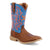 Twisted X Youth Unisex Hooey Cognac/Neon Blue Leather Cowboy Boots