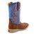 Twisted X Youth Unisex Hooey Cognac/Neon Blue Leather Cowboy Boots