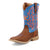 Twisted X Youth Unisex Hooey Cognac/Neon Blue Leather Cowboy Boots