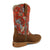 Twisted X Youth Girls Hooey Floral Rustic Brown/Red Leather Cowboy Boots