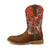 Twisted X Youth Girls Hooey Floral Rustic Brown/Red Leather Cowboy Boots